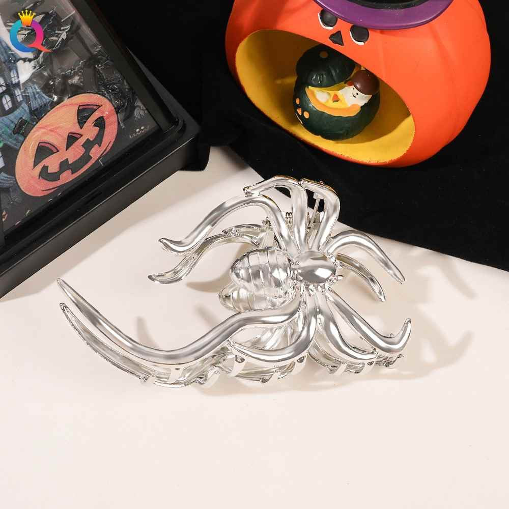 Wholesale Halloween Skull Magic Claw Clip Hair Accessories Metal Spider Large Shark Clip